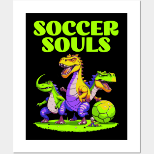 Dino Soccer Souls Posters and Art